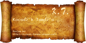 Kocsák Tamás névjegykártya